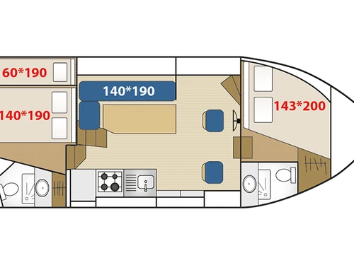 Boat Pontailler-sur-Saône, 2 bedrooms, 7 persons - photo_1011610740768