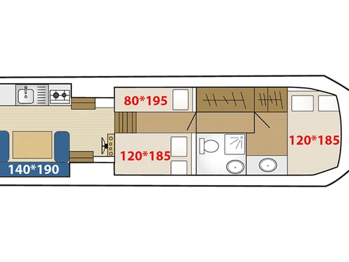Boot Pontailler-sur-Saône, 2 Schlafzimmer, 7 Personen - photo_1011610743971