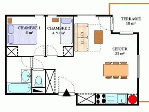 Appartement Aussois, 3 pièces, 6 personnes - photo_1011770622781