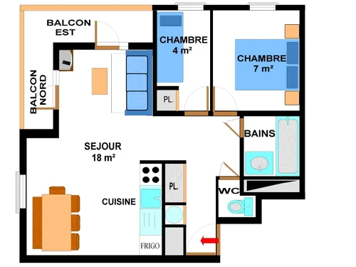 Apartment Aussois, 2 bedrooms, 6 persons - photo_1011770626436