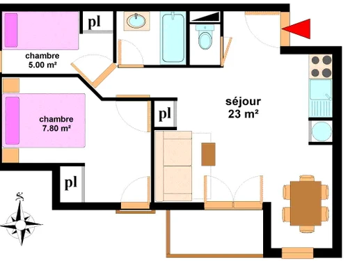 Apartment Aussois, 2 bedrooms, 6 persons - photo_1011770629159