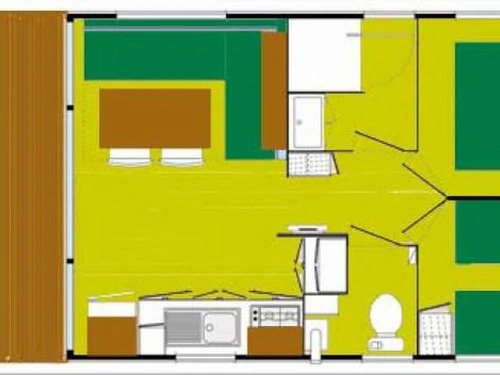 Camping Vendays-Montalivet, 2 Schlafzimmer, 4 Personen - photo_1011815142649