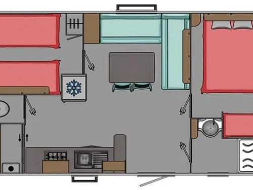 Camping Limeuil, 2 bedrooms, 5 persons - photo_1011815164565