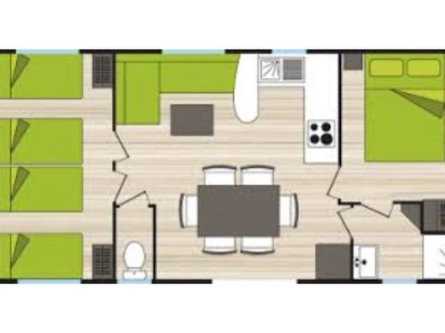 Camping Vendays-Montalivet, 3 Schlafzimmer, 6 Personen - photo_1011815168586