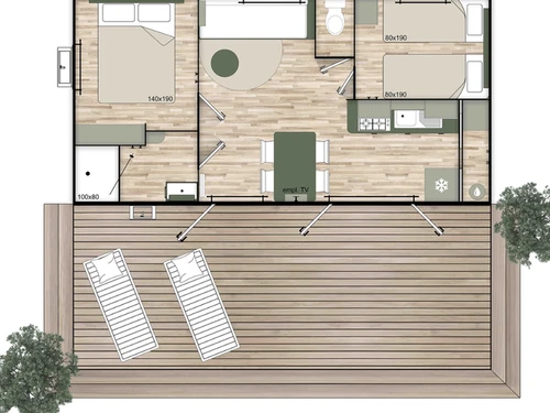 Cámping Granges-Aumontzey-Aumontzey, 2 dormitorios, 4 personas - photo_1011815218558