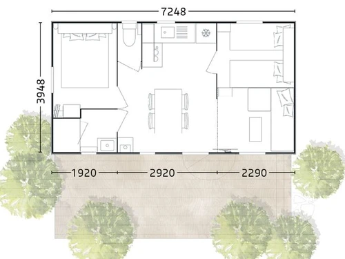 Camping Limeuil, 2 Schlafzimmer, 6 Personen - photo_1011815226715