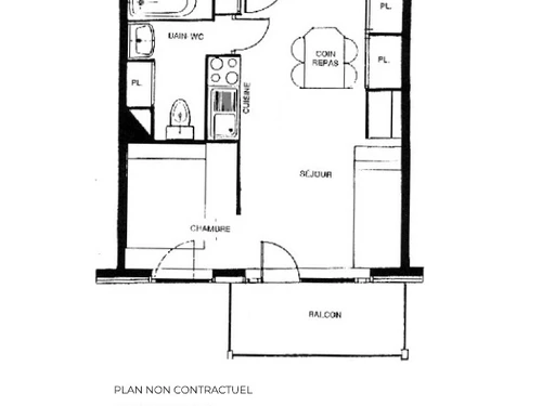 Appartement Les Menuires, 2 pièces, 4 personnes - photo_14313026519