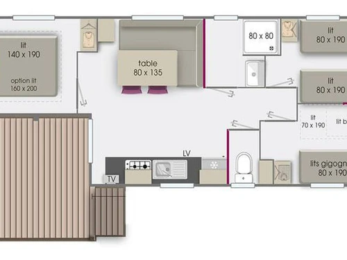 Camping Saint-Gildas-de-Rhuys, 3 bedrooms, 6 persons - photo_1011839009890