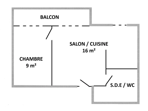 Apartment Le Pouliguen, 1 bedroom, 2 persons - photo_1011840825577