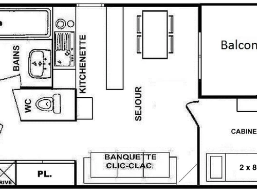 Appartement Les Saisies, 1 pièce, 4 personnes - photo_15018482625