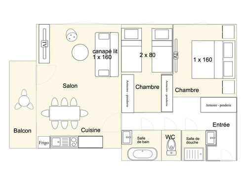Apartment Hauteluce, 2 bedrooms, 6 persons - photo_15018457904