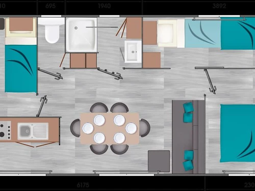 Camping Lézignan-Corbières, 4 pièces, 8 personnes - photo_1011869866053