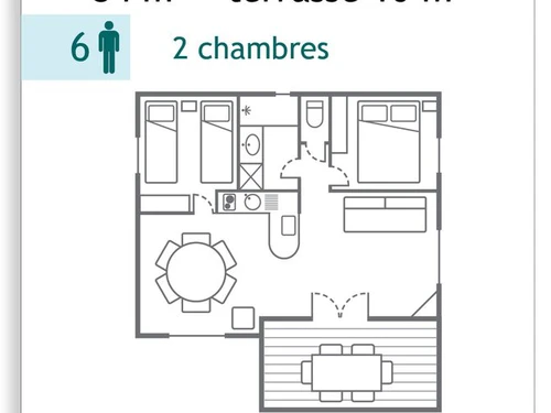 Cámping Chaillé-les-Marais, 2 dormitorios, 6 personas - photo_1011815168741