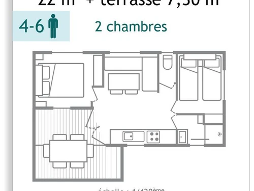 Camping Chaillé-les-Marais, 3 pièces, 6 personnes - photo_1011815196922