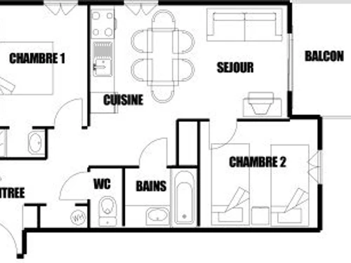 Ferienwohnung Les Carroz d'Araches, 2 Schlafzimmer, 6 Personen - photo_14920533651