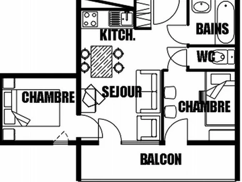 Ferienwohnung Les Carroz d'Araches, 2 Schlafzimmer, 4 Personen - photo_14920556347