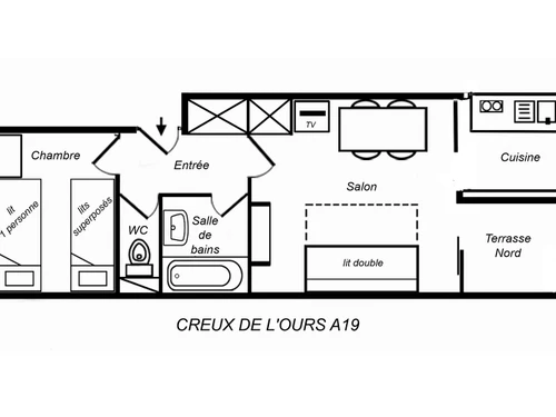 Ferienwohnung Méribel, 1 Schlafzimmer, 4 Personen - photo_14195307936