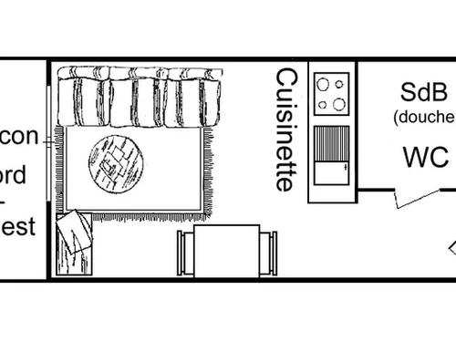 Studio Les Saisies, 1 pièce, 2 personnes - photo_14592444532
