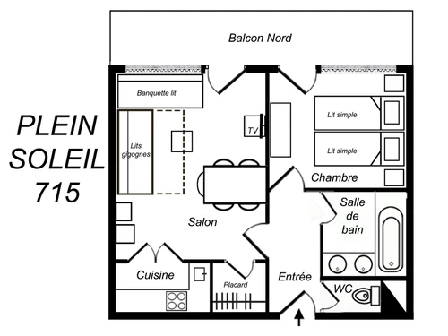 Ferienwohnung Méribel, 1 Schlafzimmer, 5 Personen - photo_8186367046