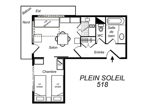 Apartment Méribel, 1 bedroom, 4 persons - photo_8088046464