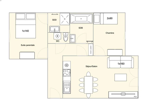 Apartment Les Saisies, 2 bedrooms, 6 persons - photo_1012053687218