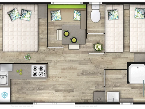 Cámping Saint-Jean-de-Monts, 2 dormitorios, 4 personas - photo_1012068368246