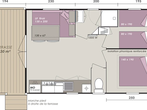 Cámping Saint-Jean-de-Monts, 2 dormitorios, 5 personas - photo_1012068374469