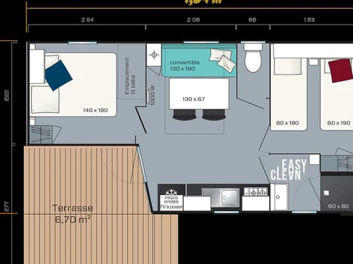 Camping Roquebrune-sur-Argens, 2 bedrooms, 4 persons - photo_1012068378419