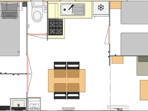 Camping Hyères, 2 bedrooms, 4 persons - photo_1012068386797