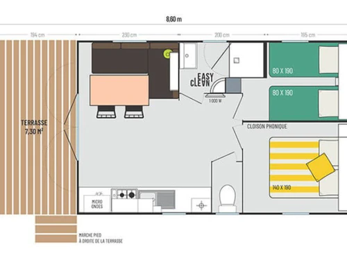 Camping Laurens, 2 bedrooms, 6 persons - photo_1012068405380