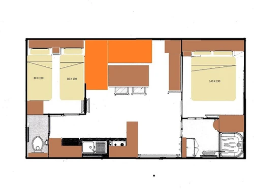 Camping Payrac, 2 bedrooms, 5 persons - photo_1012075172582
