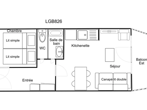 Apartment La Tania, 1 bedroom, 4 persons - photo_17684428462