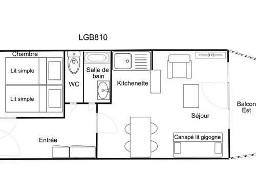 Apartment La Tania, 1 bedroom, 4 persons - photo_17684425692