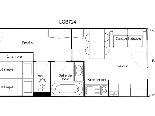 Apartment La Tania, 1 bedroom, 4 persons - photo_17684429427