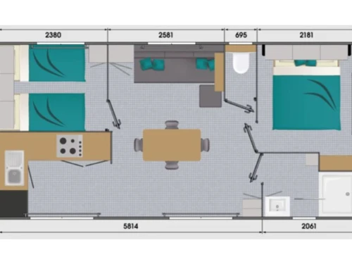 Camping La Faute-sur-Mer, 2 Schlafzimmer, 4 Personen - photo_1012166768396