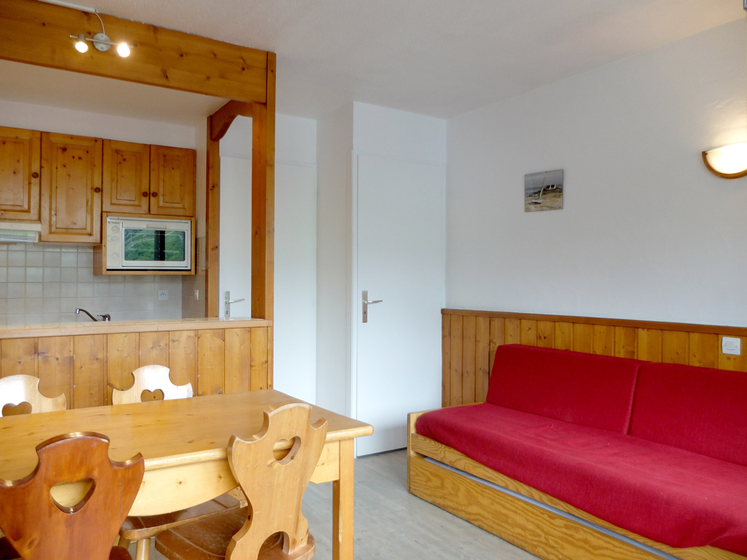 Studio confortable Entre piste & commerces Balcon avec vue sur glacier