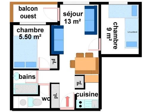 Apartment Lanslebourg-Mont-Cenis, 2 bedrooms, 7 persons - photo_14301865750