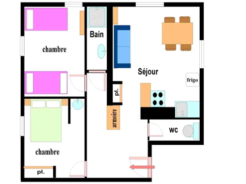 Apartment Lanslebourg-Mont-Cenis, 2 bedrooms, 5 persons - photo_16635964582