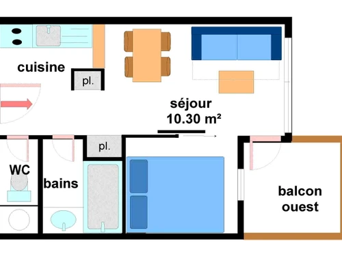 Apartment Lanslevillard, 1 bedroom, 4 persons - photo_14301854593